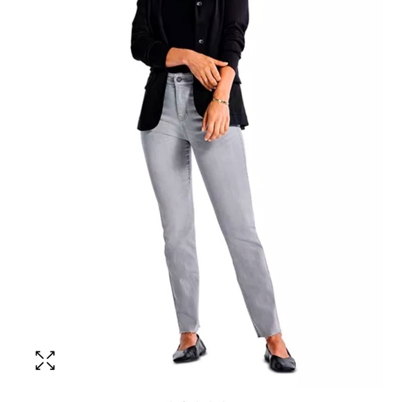NIC+ZOE Mid Rise Straight Ankle Jeans in Mercury - Picture 1 of 16